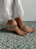 Vintage Afghan Silver Anklets (PAIR)