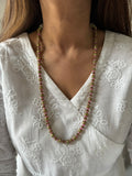 Light Fuchsia Gold Mala