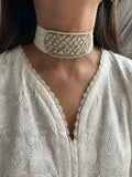 Zardoozi Mor Pearl Choker