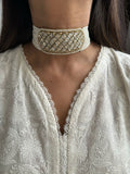 Zardoozi Mor Pearl Choker