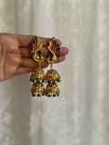 Gold Plated Peacock Jhumke