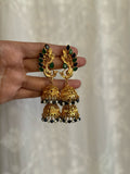 Gold Plated Peacock Jhumke