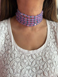 Purple and Turquoise Choker