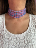 Purple and Turquoise Choker