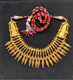 GOLD PLATED CHUNKY CHOKER SET OF CHOKER AND EARRINGS