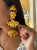 Oversized Gold plated Jhumke