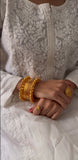 GOLD PLATED set Two kadey and 15 bangles