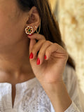 GOLD PLATED MEENA STUDS