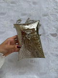 SILVER METAL CLUTCHES