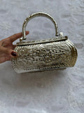 SILVER METAL CLUTCHES