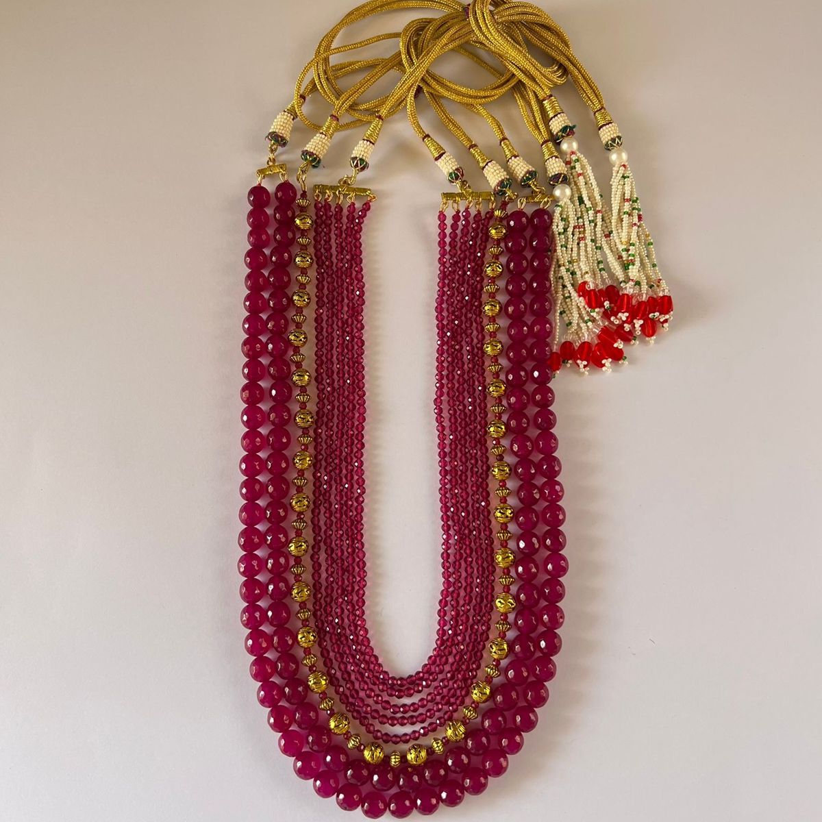 Fushia Quartz set of three Malas