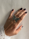 Butterfly Silver Adjustable Ring