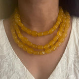 Yellow Jade Choker x Mala