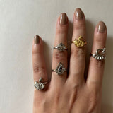 Set of 5 midi rings